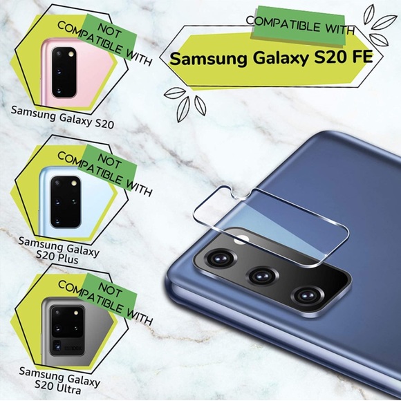 UniqueMe 3 Pack Camera Lens Protector Compatible For
Galaxy S20 FE / l5G / 4G - Picture 3 of 6